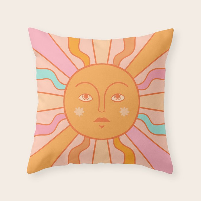 boho sun pillow