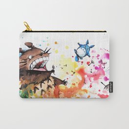 "Blown away" Carry-All Pouch | Pastiche, Rainbow, Colorful, Myneighbor, Ink, Abstract, Ghibli, Painting, Hayaomiyazaki, Watercolor 