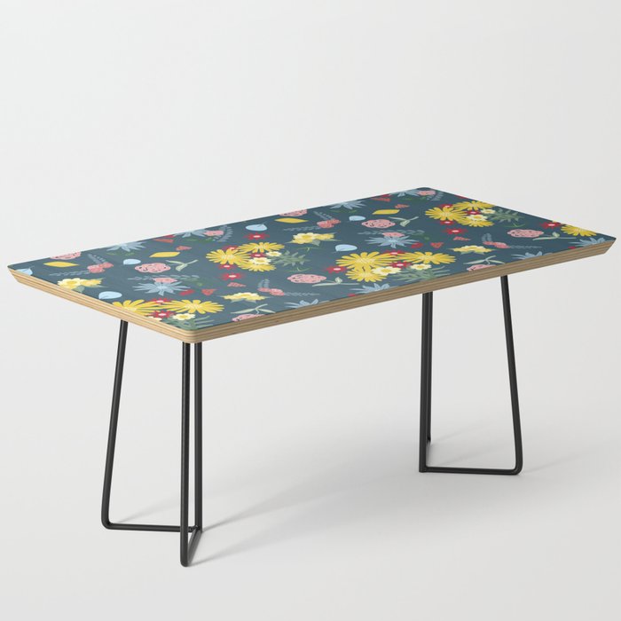Yellow Country Garden Floral Coffee Table