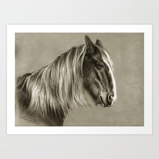 Clydesdale in Retirement Art Print