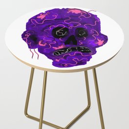 Purple Zombie Skull Side Table
