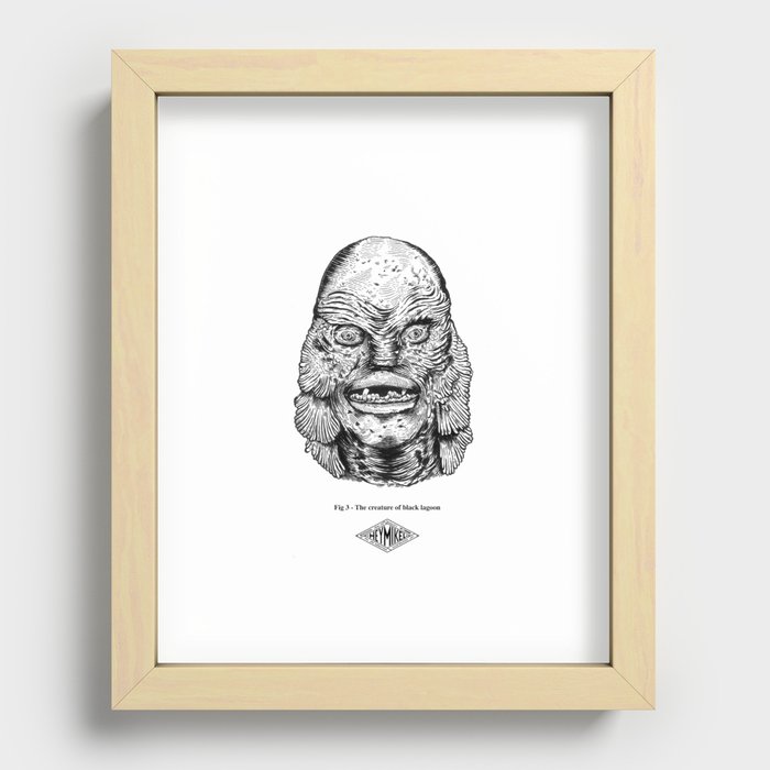 The creature of black lagoon Recessed Framed Print