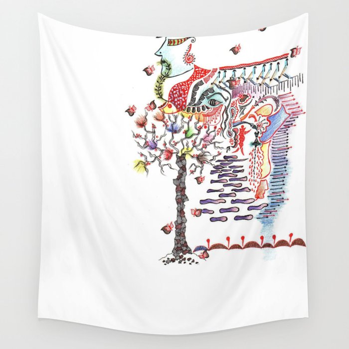 Face in the Crowd Wall Tapestry