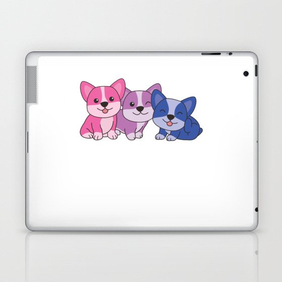 Bi Flag Corgi Pride Lgbtq Cute Dogs Laptop & iPad Skin