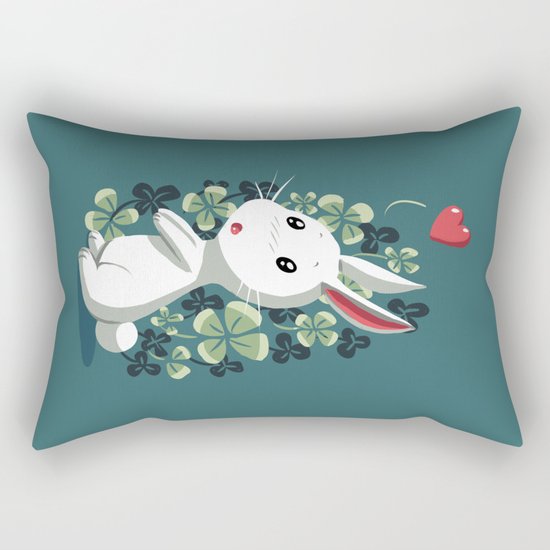 Clover Bunny Rectangular Pillow