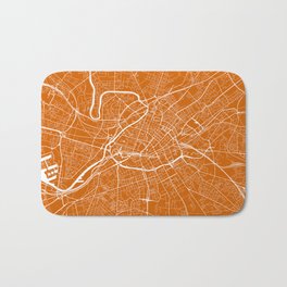 Manchester, UK, City Map - Orange Bath Mat | Orange, Great, River, Kingdom, City, Topography, England, Aerial, Britain, Centre 