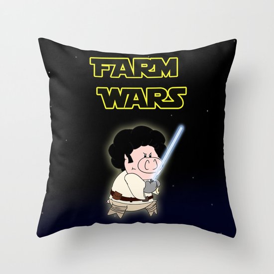 Farm Wars - Luke edition Throw Pillow