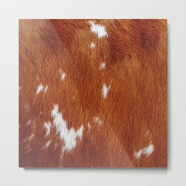 Tan Cowhide Smooth Texture Metal Print | Texture, Wild, Cowhide, Cattle, Steers, Photo, Faux Fur, Cow, Fur, Rustic 