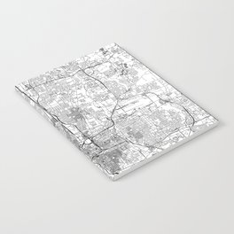 Columbus White Map Notebook