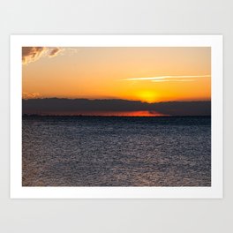 Malmö beach sunset Art Print