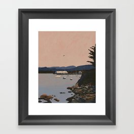 Monterey Harbor Landscape Framed Art Print