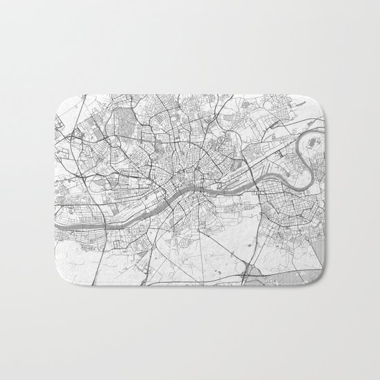 Frankfurt Map Line Bath Mat