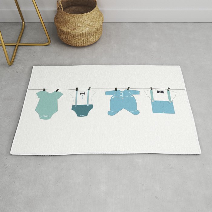 It's a boy. Welcome, baby arrival body suits Rug