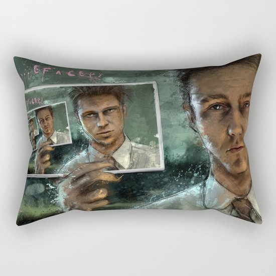 With insomnia, nothing's real. Everything's far away. Everything's a copy of a copy of a copy... Rectangular Pillow