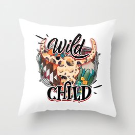 wild child Throw Pillow