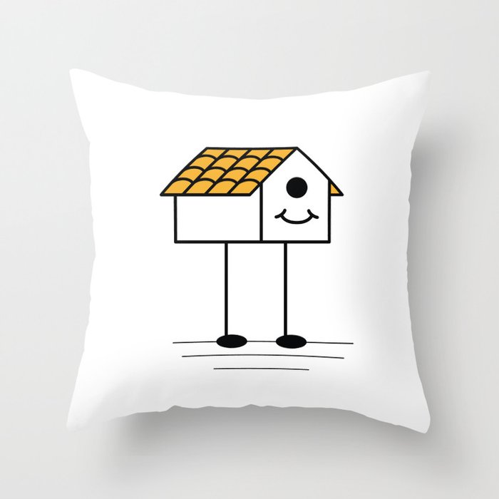 HOME, CUTE AND MINIMAL Throw Pillow