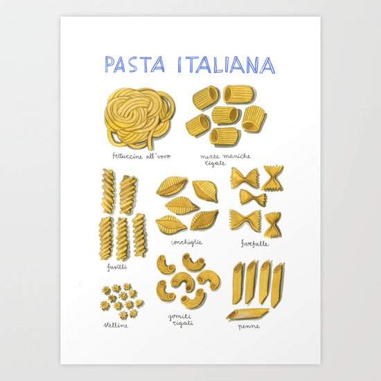 pasta italiana Art Print