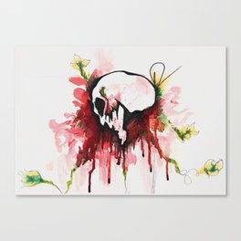 Flower Skull Canvas Print