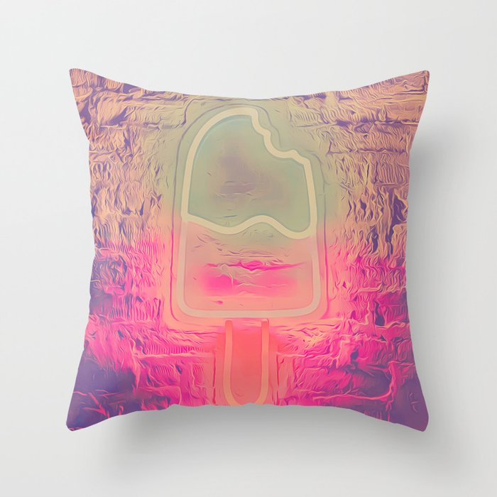 Pink Popsicle pink, dreams, pastel, love, cute,  Throw Pillow