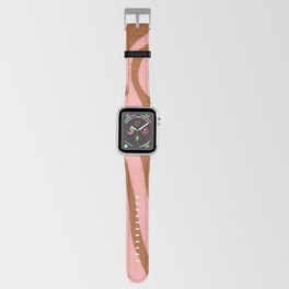 70s Retro Liquid Swirl in Burnt Orange + Pink Apple Watch Band