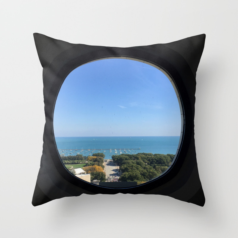 Lake Michigan View From Railway Exchange Building Original Color Photograph Home Decor Gift Icon Throw Pillow By Ginaphoto Society6,Make Home Decor Craft Ideas