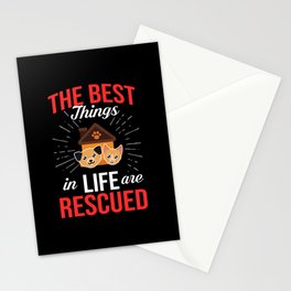 Pet Adoption Animal Rescue Dog Cat Adopt Stationery Card
