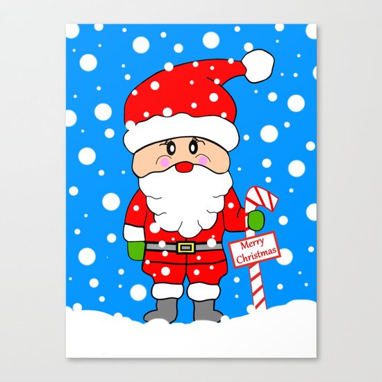 Merry Christmas Santa Canvas Print