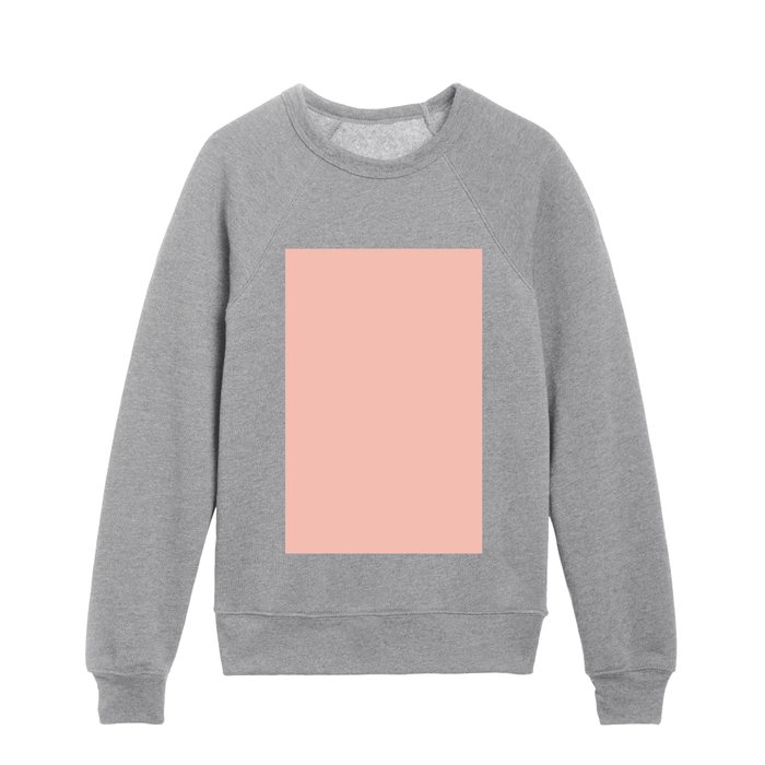 Pastel Pink Solid Color Dunn & Edwards 2023 Trending Color Peach Fuzz DE5142 Life in Poetry Collection Kids Crewneck