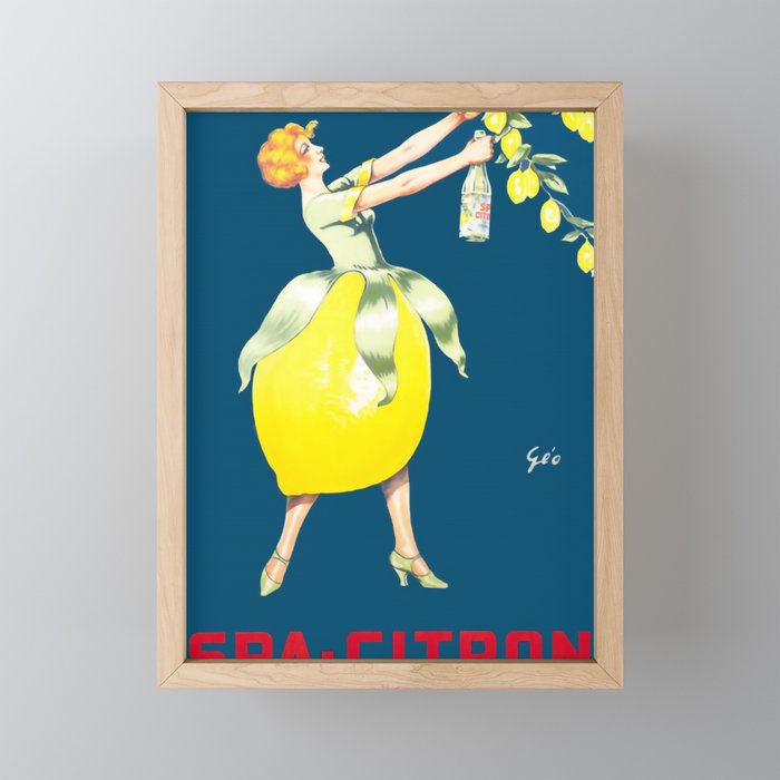 Vintage  Advertising Poster - Geo Spa Citron, 1925 Framed Mini Art Print