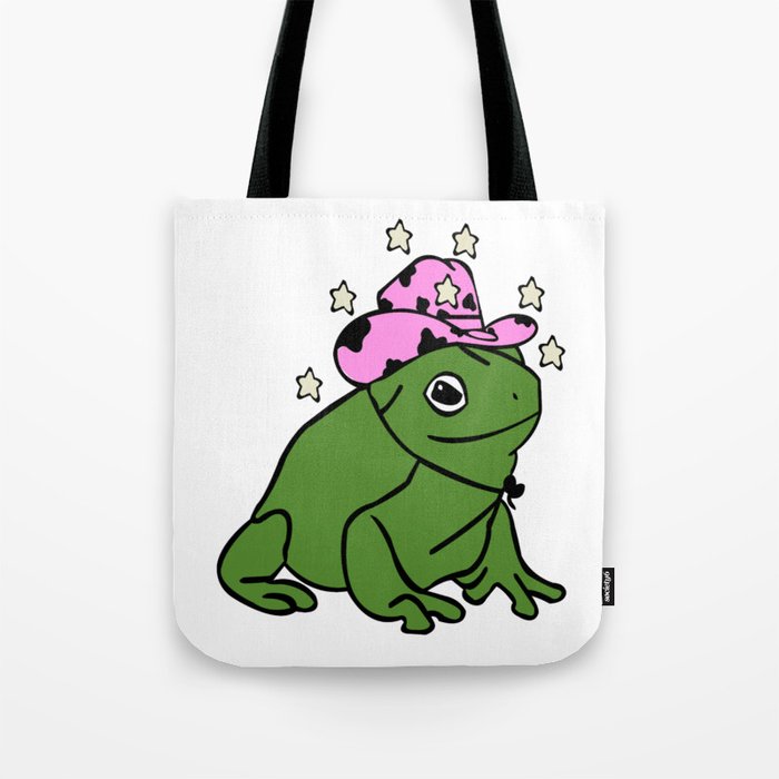 Cowboy Frog - Frog With Cowboy Hat Tote Bag