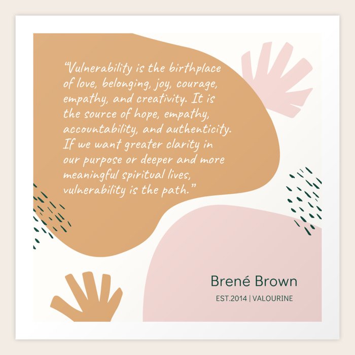 18 Brene Brown Quotes 190821 Art Print By Quotesandsayings Society6