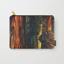 'Redwoods, Yosemite Forest' landscape painting by Gilbert Munger Carry-All Pouch