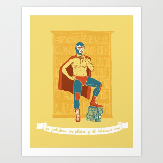 Lucha Library Art Print