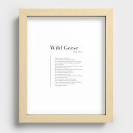 Wild Geese Recessed Framed Print