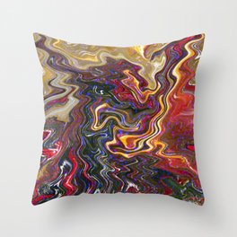 Colourful Smoke Trippy Abstract Psychedelic Artwork Throw Pillow