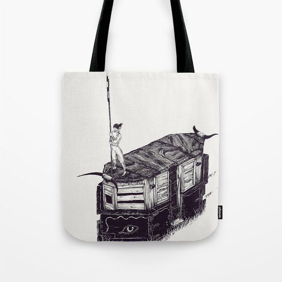 Knife Down, Wings Open Tote Bag