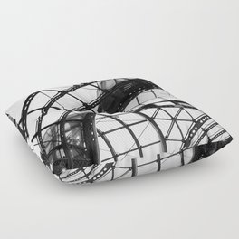 B&W Domed Roof Floor Pillow