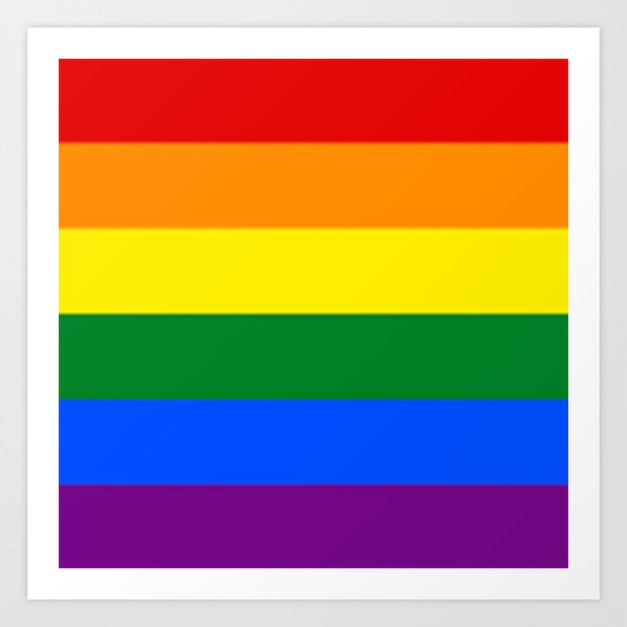 LGBT flag (Rainbow flag) Art Print