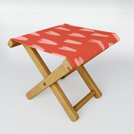 Bold Valentine Hearts - Pink + Red Hearts Folding Stool