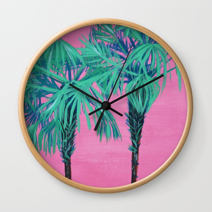 Up in the Palm Trees Wall Clock