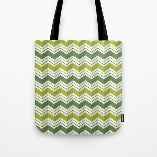 CHEVRON STRIPES - AVOCADO Tote Bag