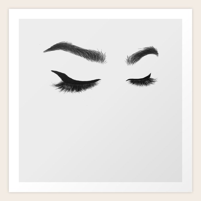 Lashes Art Print by Faceless Art | Society6