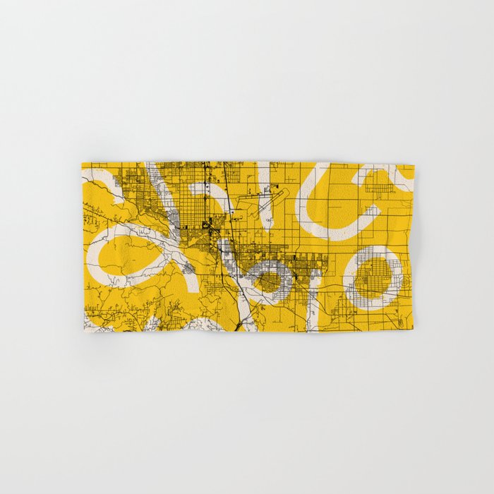 Palmdale USA - City Map Collage Hand & Bath Towel