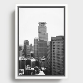 Minneapolis Black and White Photography | Architecture in Minnesota Framed Canvas