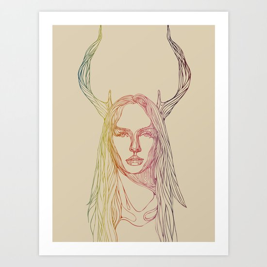In Line Art Print