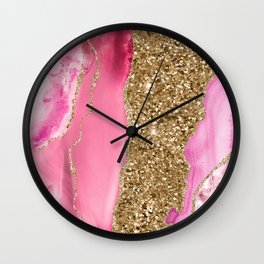 Agate Glitter Dazzle Texture 15 Wall Clock