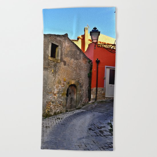 Medieval village of Sicily Beach Towel
