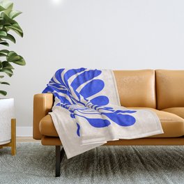 Electrik Blue Ferns: Matisse Edition Throw Blanket
