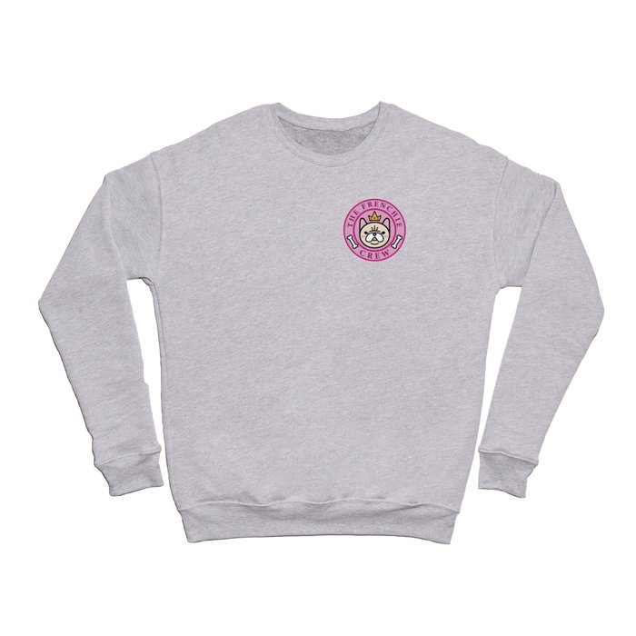 Frenchie Badge Pink Crewneck Sweatshirt