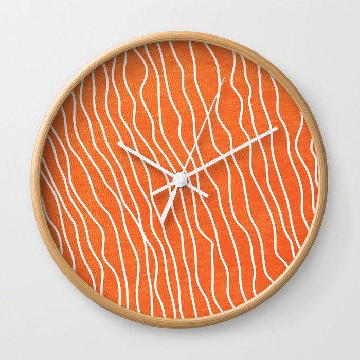 Strokes 05: Flamingo Orange Edition Wall Clock